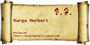 Varga Herbert névjegykártya