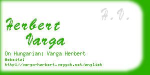 herbert varga business card